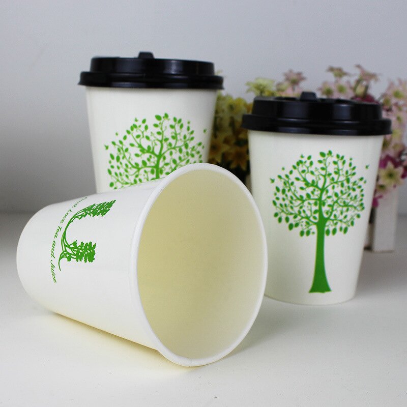 Ripple Wall Paper Cup Supplier - Wins Flying 12 oz Eco Friendly Black Paper Coffee Mug Disposable