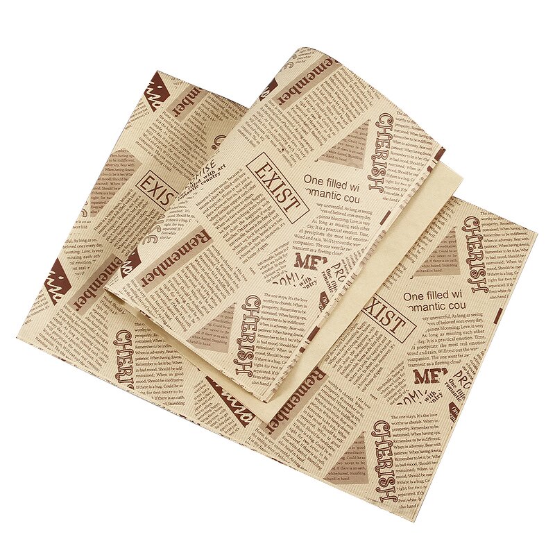 Grease Proof Sandwich Paper Supplier - Wins Flying Food Grade Custom Logo Printed Wax Paper