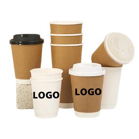 Embossed Coffee Cup Factory - Wins Flying New Design Double Wall 12oz Hot Drink Paper Cups with Lids