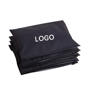Frosted Garment Bag Factory - Wins Flyinng Black Zipper Bag Garment Seal Pocket Plastic