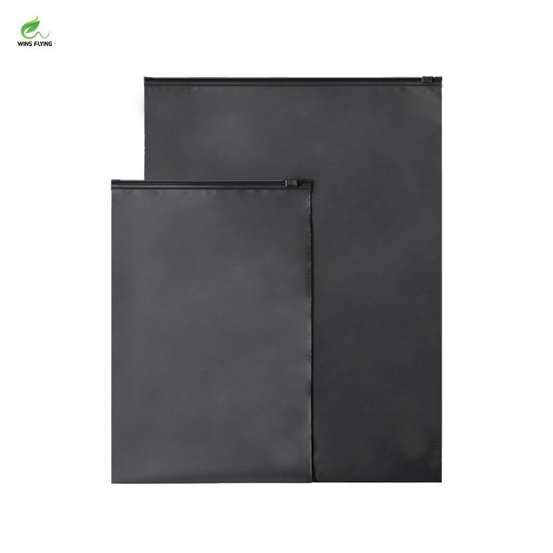 Clothing Zip Lock Bags Manufacturer - Hot Selling Customized Black Poly Bags for Packaging Hoodie Pouch