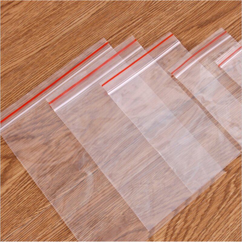 Red Line Zip Lock Bag Factory - Wins Flying Opp Pe Clear Zipper Bag Transparent Reusable Plastic