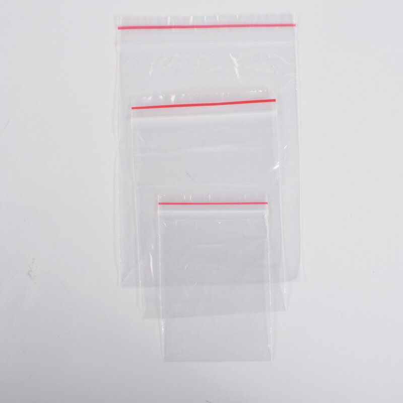 PE Zip Lock Bag Supplier - Wins Flying Waterproof Clear Transparent All Types Size Red Side Zipper Pouches