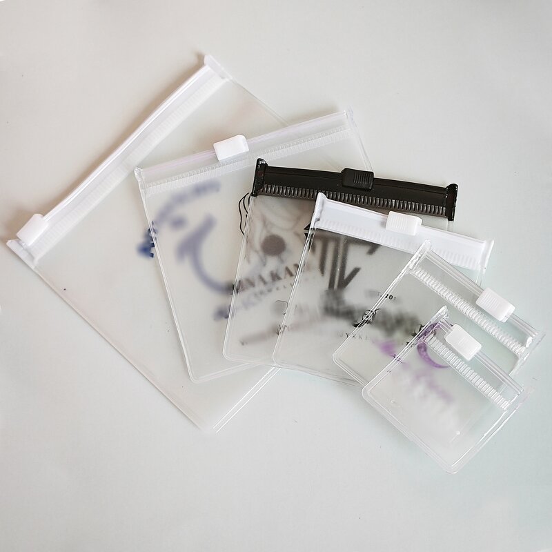 Jewelry Packaging Bags Supplier - Wins Flying Custom with Logos Pvc Clear Frosted Pouch Small Zipper Bag
