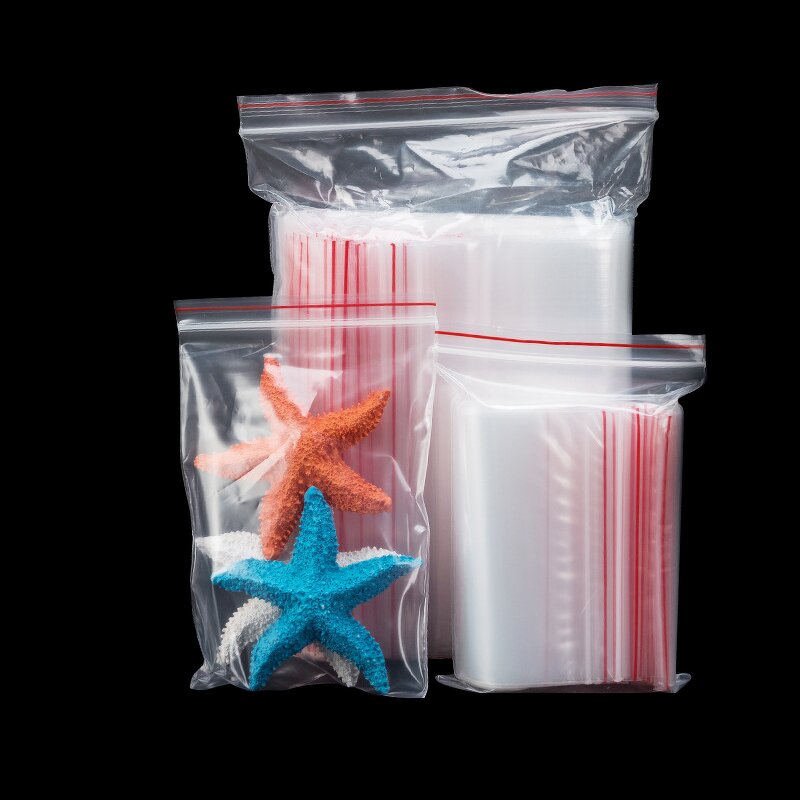 Clear Plastic Bag Manufacturer - Grip Self Seal Resealable Mini Ziplock Packing Bags Custom Size
