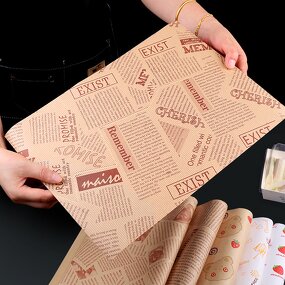 Burger Kraft Paper Supplier - Wins Flying Grease Proof Reusable Parchment Baking Butter Sandwich Wrap