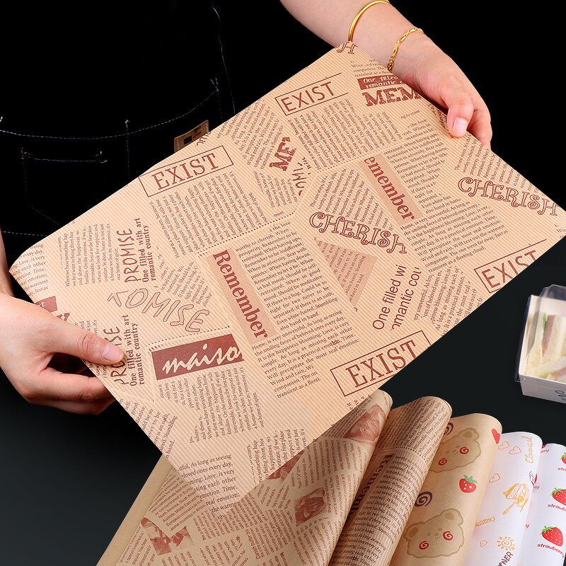 Burger Kraft Paper Supplier - Wins Flying Grease Proof Reusable Parchment Baking Butter Sandwich Wrap