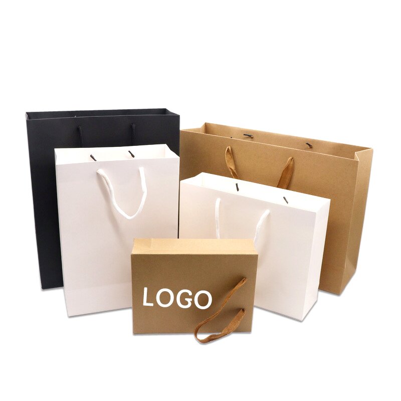 Christmas Paper Bag Manufacturer - Hot Stamping Boutique Mini Clothes Party Pink White Luxury Gift