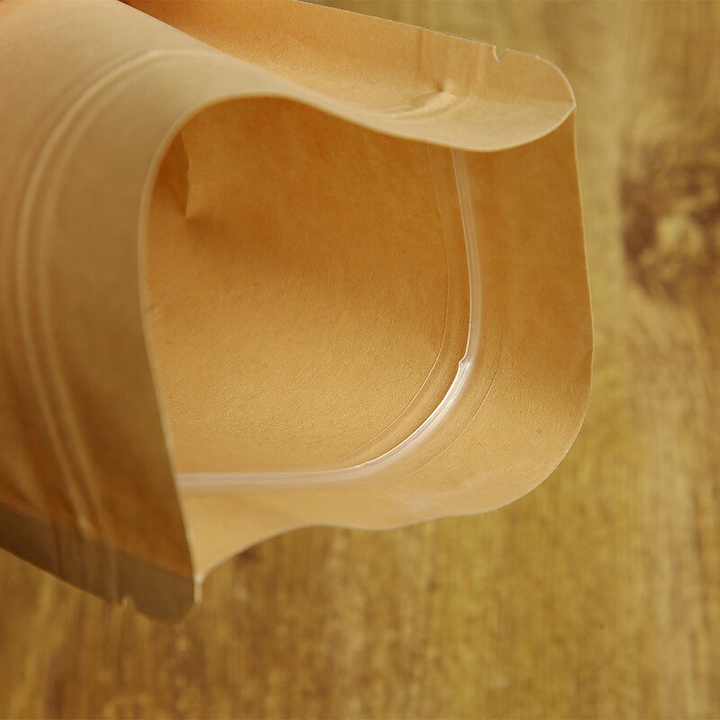 Stand up Zipper Bag Supplier - Wins Flying Brown Kraft Paper Resealable Ziplock Heat Sealable Food Storage