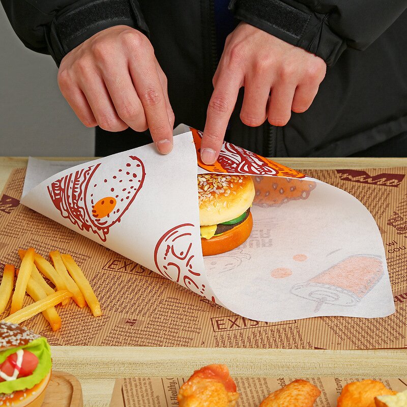 Greaseproof Wax Paper Manufacturer - Wins Flying Wholesale Customized Printed Logo Food Grade for Sandwich