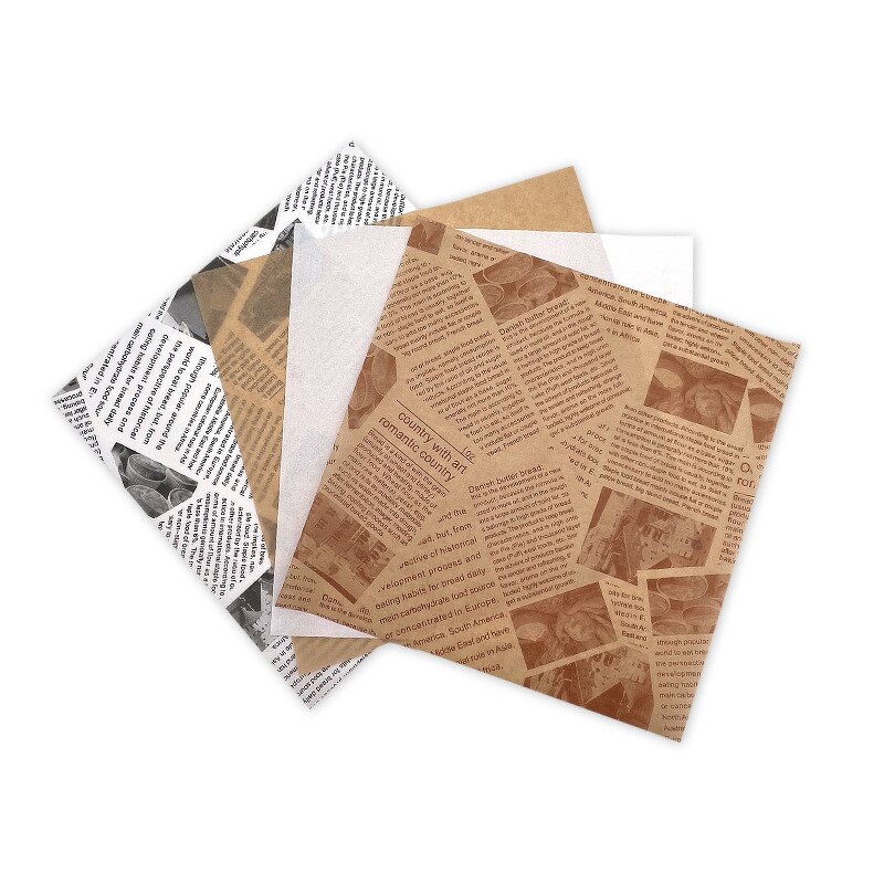 Hamburger Wrap Paper Factory - Greaseproof Paper Factory Price Custom Logo Printing Craft Wax Paper