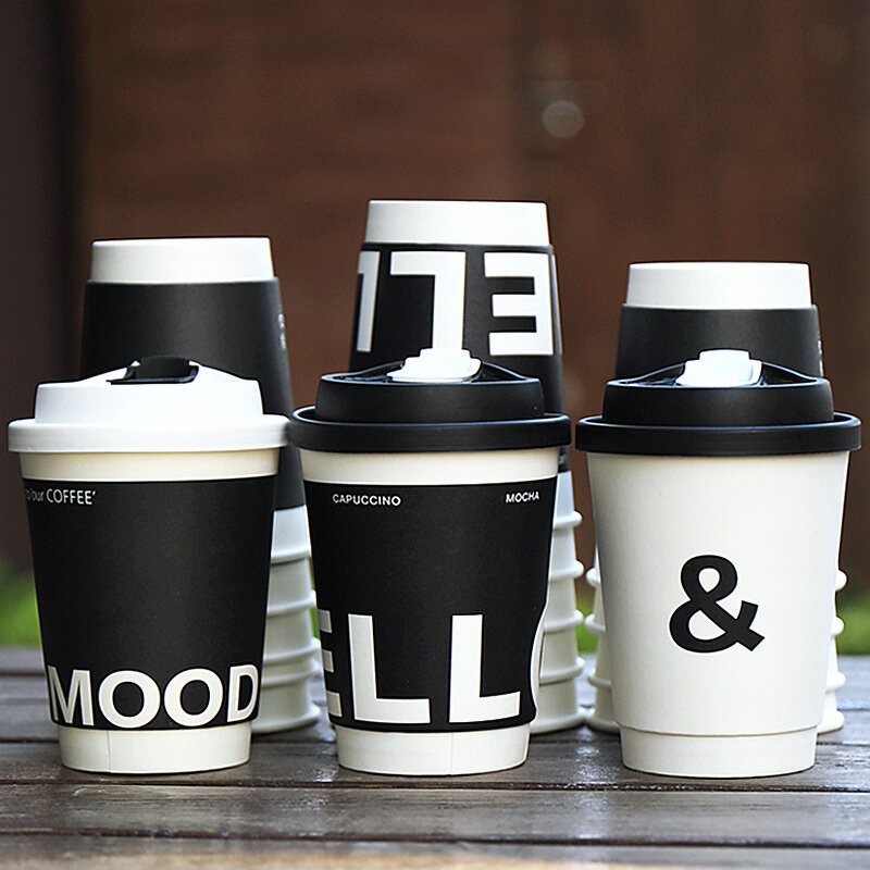 Custom Paper Cup Manufacturer - Wins Flying Hot Paper Cup Disposable Ripple Wall Coffee Cup