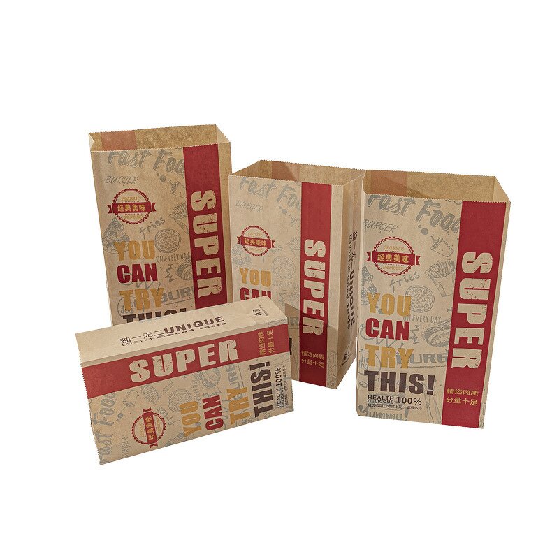 Food Packaging Bag Manufacturer - Custom Printed Food Grade Fast Food Take Away Greaseproof Paper