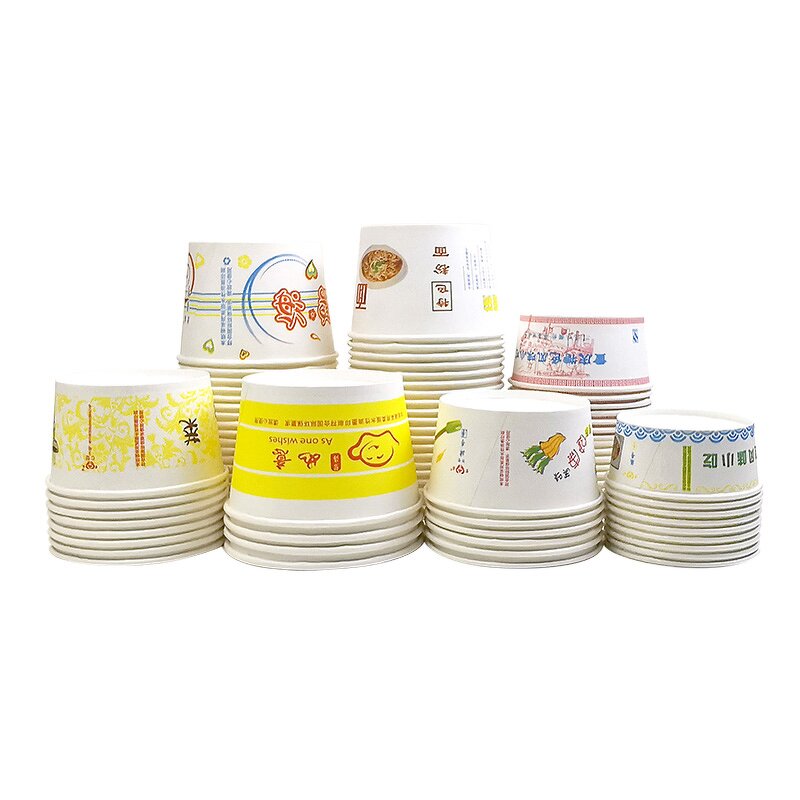 Kraft Paper Bowl Factory - Wins Flying Wholesale Round Disposable Paper Bowls Custom Print Food Packaging