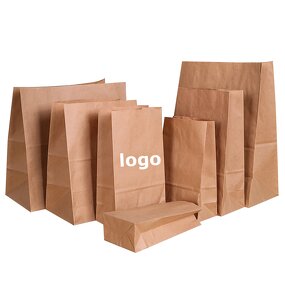 Sandwich Bags Factory - Flat Grease Proof Disposable Custom Pastry Paper Bag Kraft