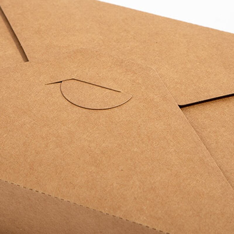 Clamshell Food Box Supplier - Customized Kraft Paper Foodgrade Fast Food Burger Fry Chicken