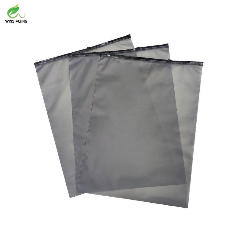 Custom Garment Packing Bag Manufacturer - with Ziplock Plastic Black Frosted Clothing Package Pouch