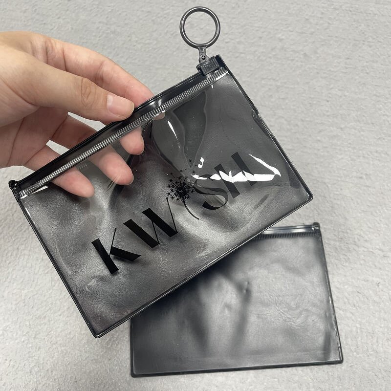 PVC Jewelry Zipper Bag Factory - Wins Flying Custom Logo Printing Frosted Clear Zip Lock Earrings Necklace