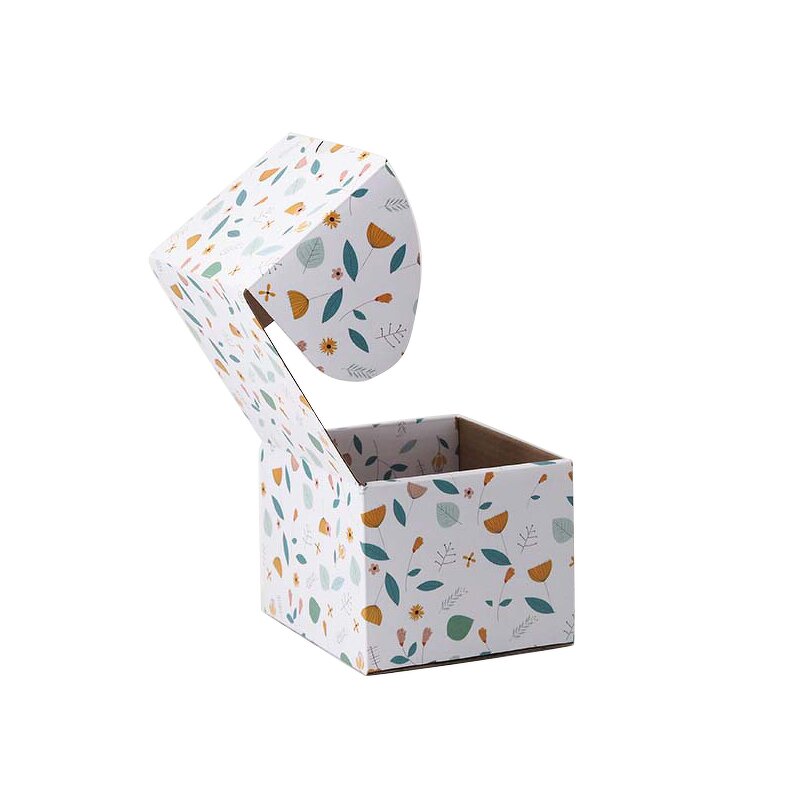 Magnetic Gift Box Supplier - Flip Top PVC Window Black Rigid Cardboard Square with Clear Lid