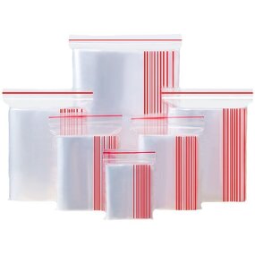 PE Zip Lock Bag Supplier - Wins Flying Waterproof Clear Transparent All Types Size Red Side Zipper Pouches
