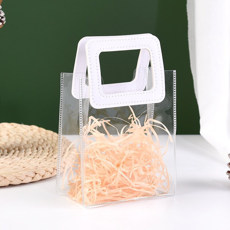 Clear PVC Tote Bag Supplier - Custom Printed Mini Moq Transparent Pvc Eva Tpu Shopping Bag