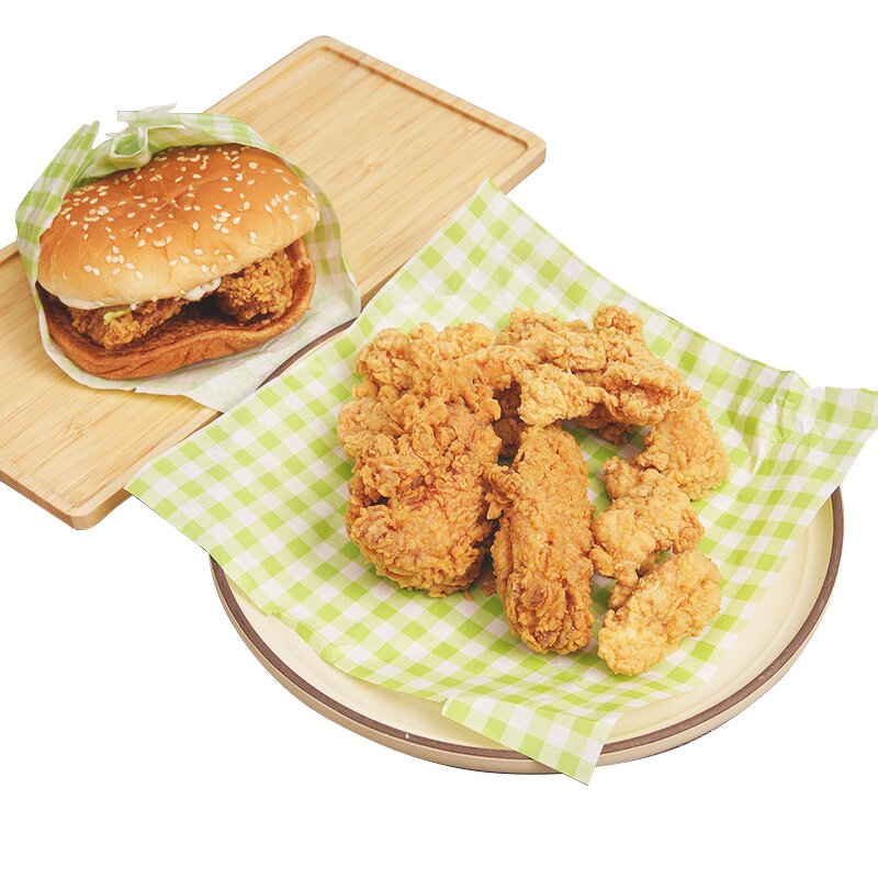 Hamburger Deli Paper Supplier - Wins Flying Custom Logo Printing Grease Proof Tissue Wrapper Burger Wrap