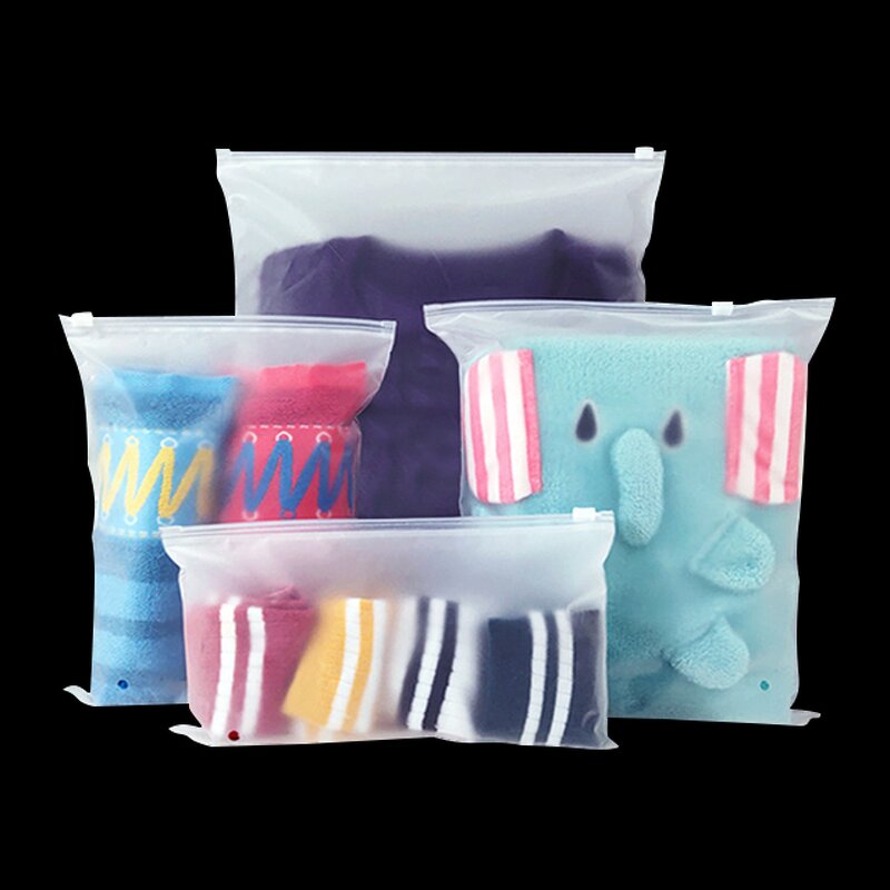 Apparel Packaging Bag Factory - Custom Pvc Cpe Pp Eva Bag Ziplock Frosted Plastic Zipper