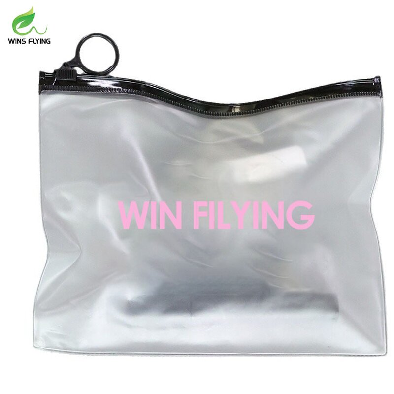 Makeup Bag Factory - Wins Flying Zip Lock Custom Printed Logo Clear PVC Plastic Cosmetic Bag