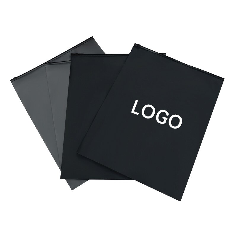 Biodegradable Mailer Bag Supplier - Custom Poly Shipping Gold Foil Matte Black Plastic Ziplock Bags