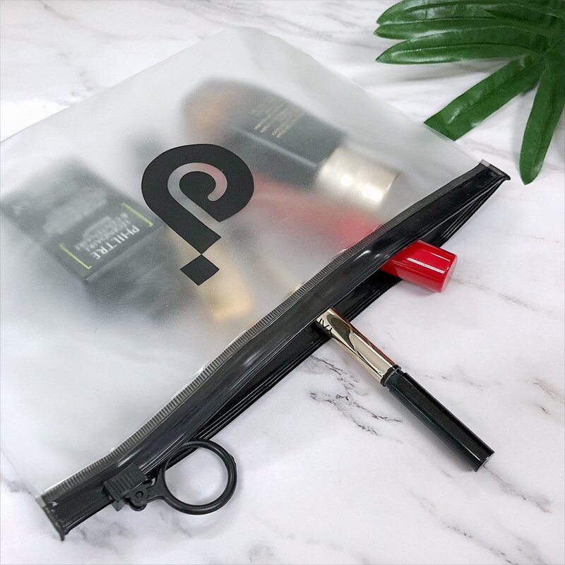 Plastic Ziplock Packaging Manufacturer - Wins Flying Custom Logo Reusable Pvc Small Frosted Zipper Bag for Earring