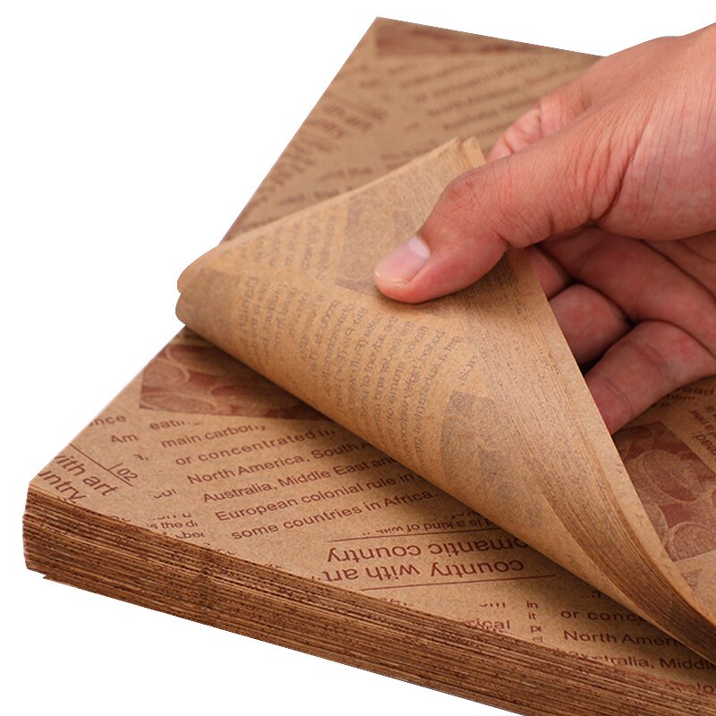 Hamburger Packaging Paper Factory - Wins Flying Custom Logo Grease Proof Tissue Deli Shawarma Wax Paper