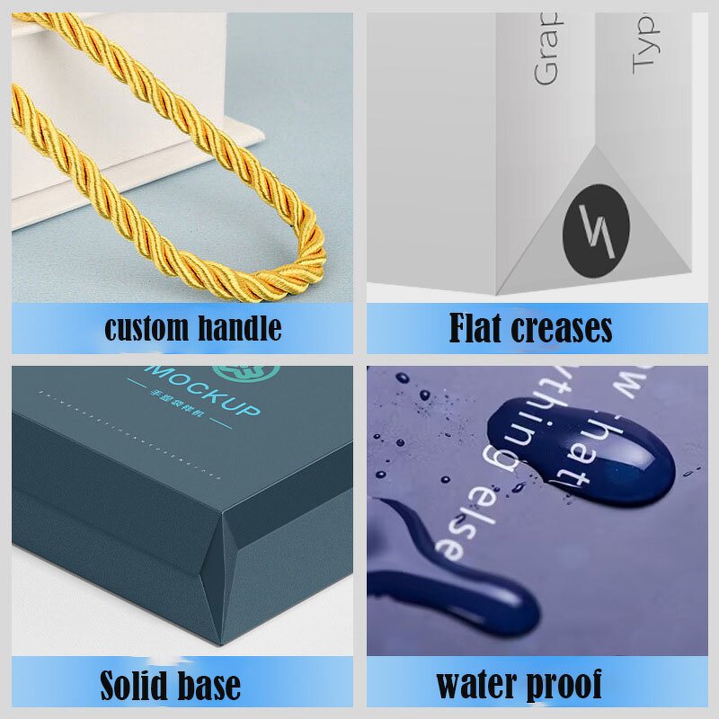 Paper Gift Bag Manufacturer - Wins Flying Multiple Color Printed Flat Handle Big for Gift Shopping