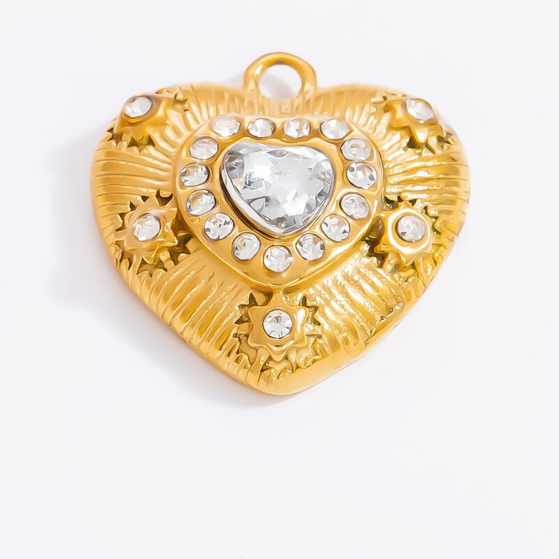 Love Heart Pendant Manufacturer - Handmade 18K Gold Plated Non-Fading DIY