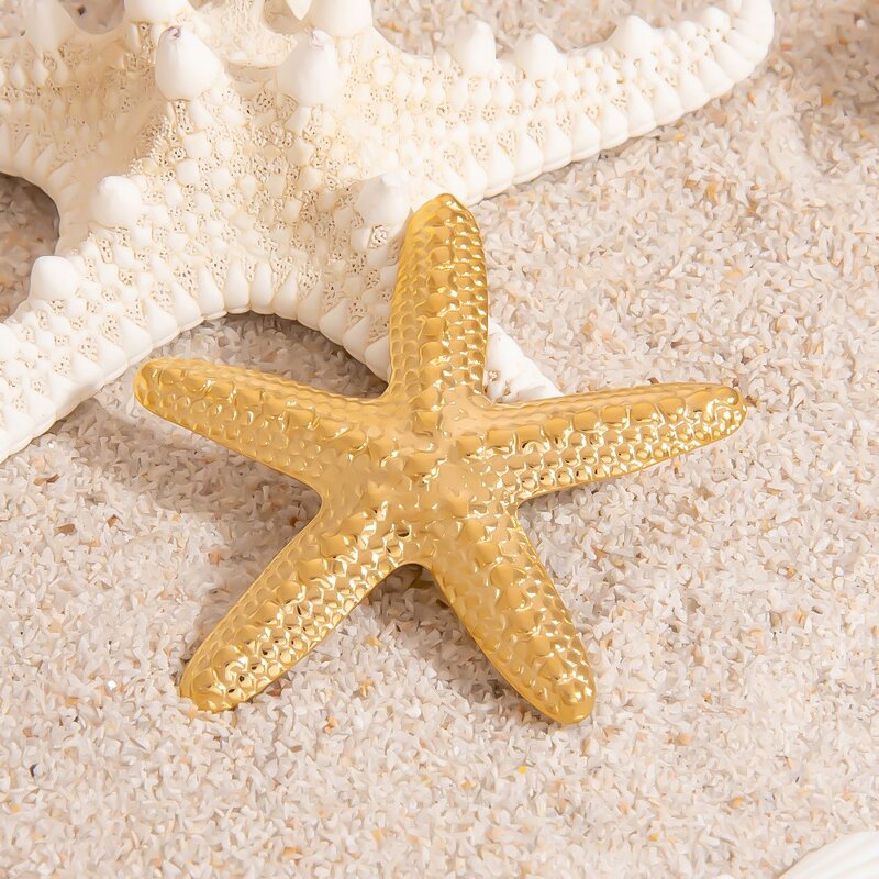 Starfish Brooch Manufacturer - Personalized Luxury 18K Gold Plated Waterproof