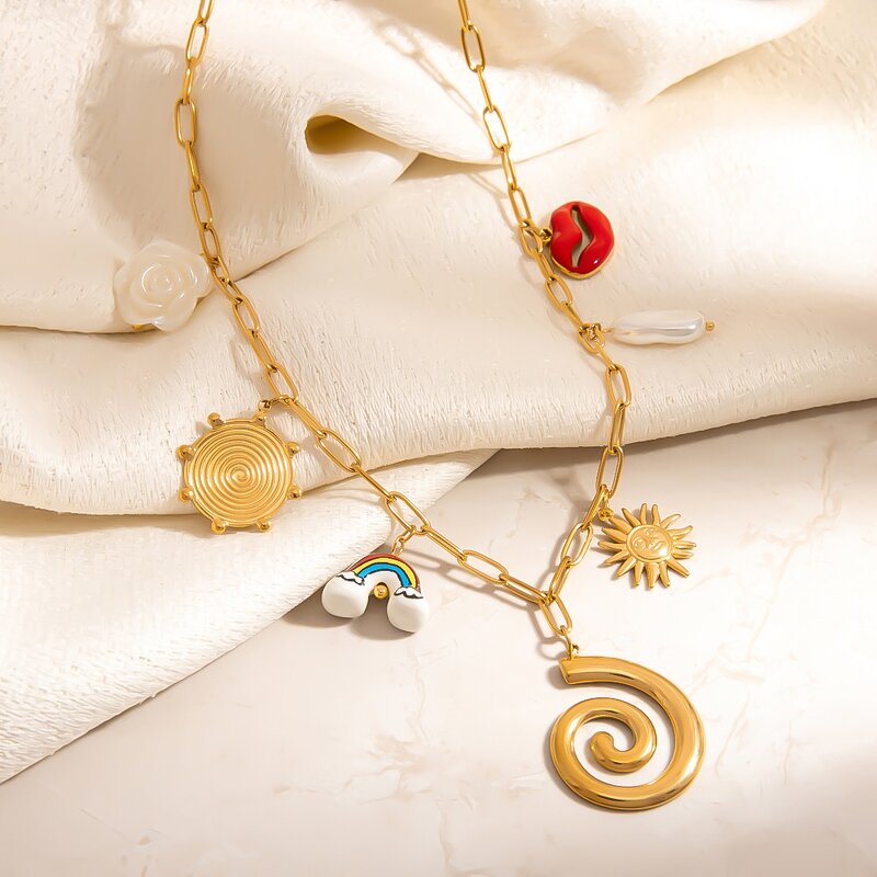 DIY Charm Necklace Manufacturer - Trend Wholesale 18K Gold Plated Chain