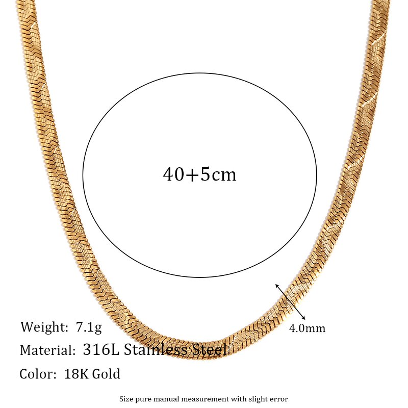 Water Wave Necklace Supplier - 18K Gold Plated Snake Chain Factory Direct