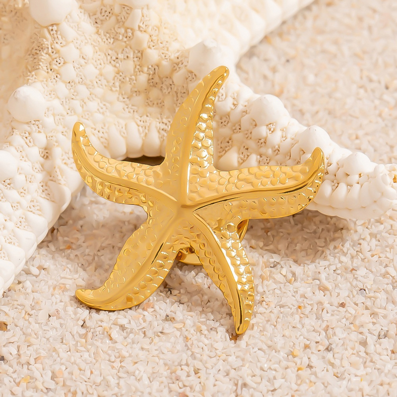 Starfish Brooch Factory - Summer Ocean Beach Waterproof 18K Gold Plated