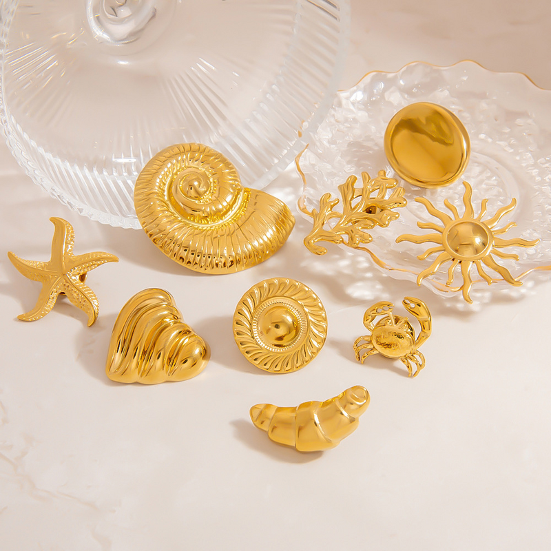 Summer Brooch Manufacturer - Trend Wholesale Personalized Ocean 18K Gold Plated