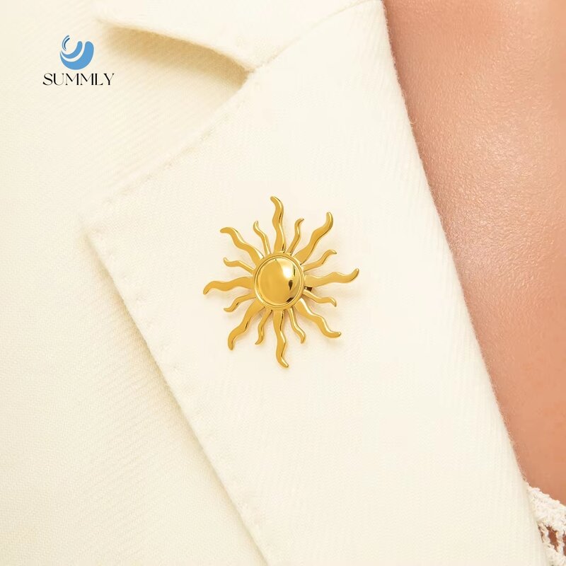 Brooch Manufacturer - Luxury 18K Gold Stainless Steel High-end Chest Pin
