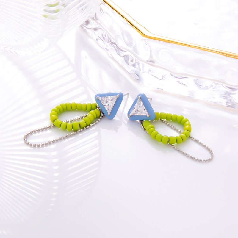 Butterfly Flower Earrings Supplier - 925 Silver Oil Dropping Gold Plated