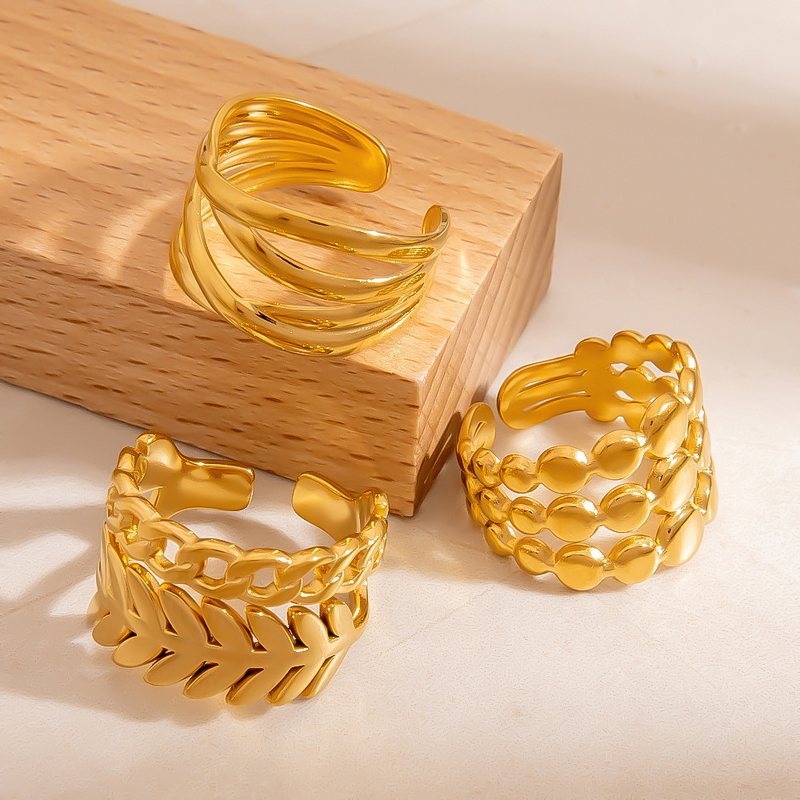 Irregular Opening Ring Supplier - Vintage Wholesale 18K Gold Plated Non-fading