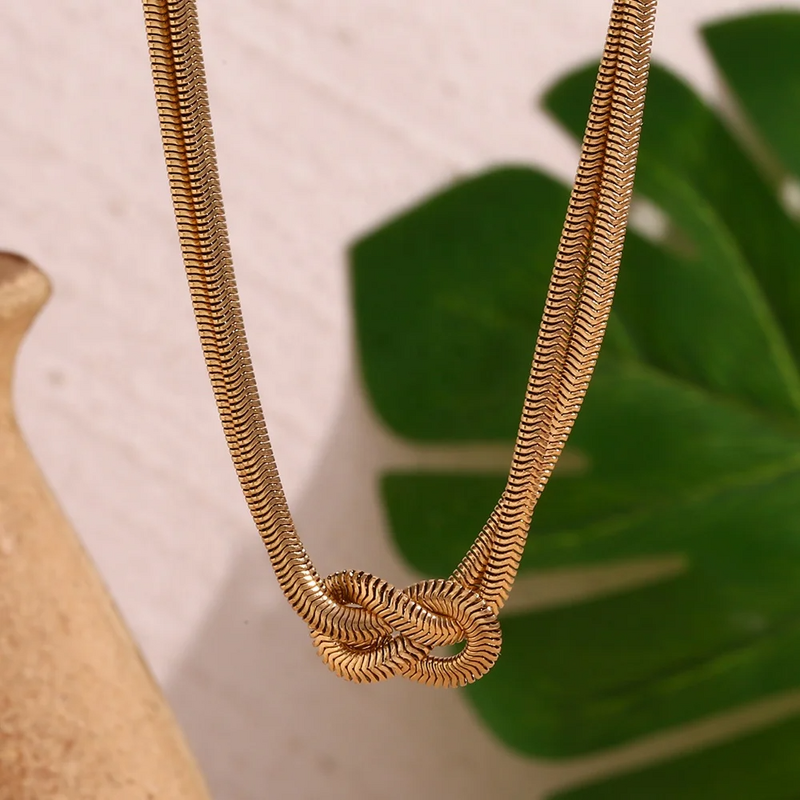 Snake Chain Necklace Manufacturer - Wholesale Custom Gold Plated Twisted Double
