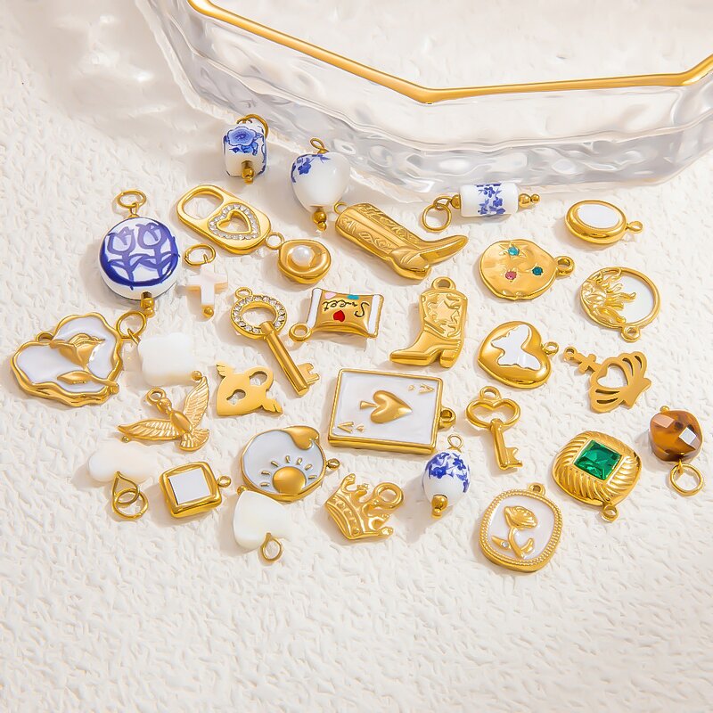 Jewelry Charms Factory - Handmade 18K Gold Plated Non-Fading Pendant Bracelet