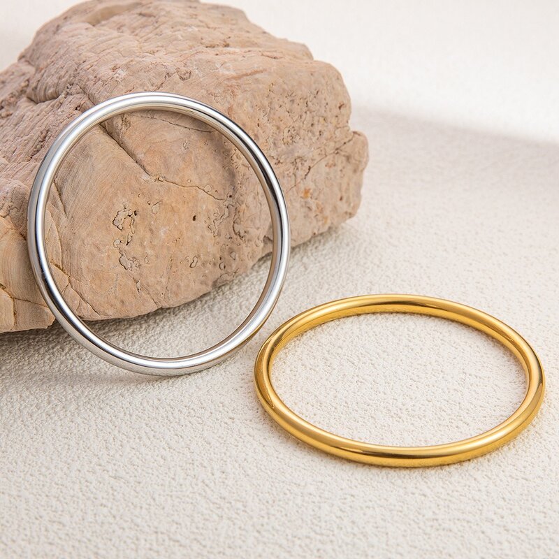 Bracelet Factory - Wholesale Vintage 18K Gold Plated Stainless Steel Bangle