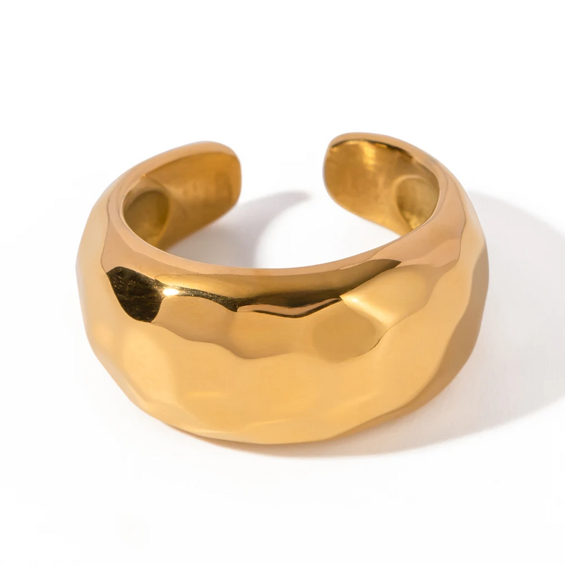 Geometric Ring Manufacturer - Trend Wholesale 18K Gold Plated Open Ring
