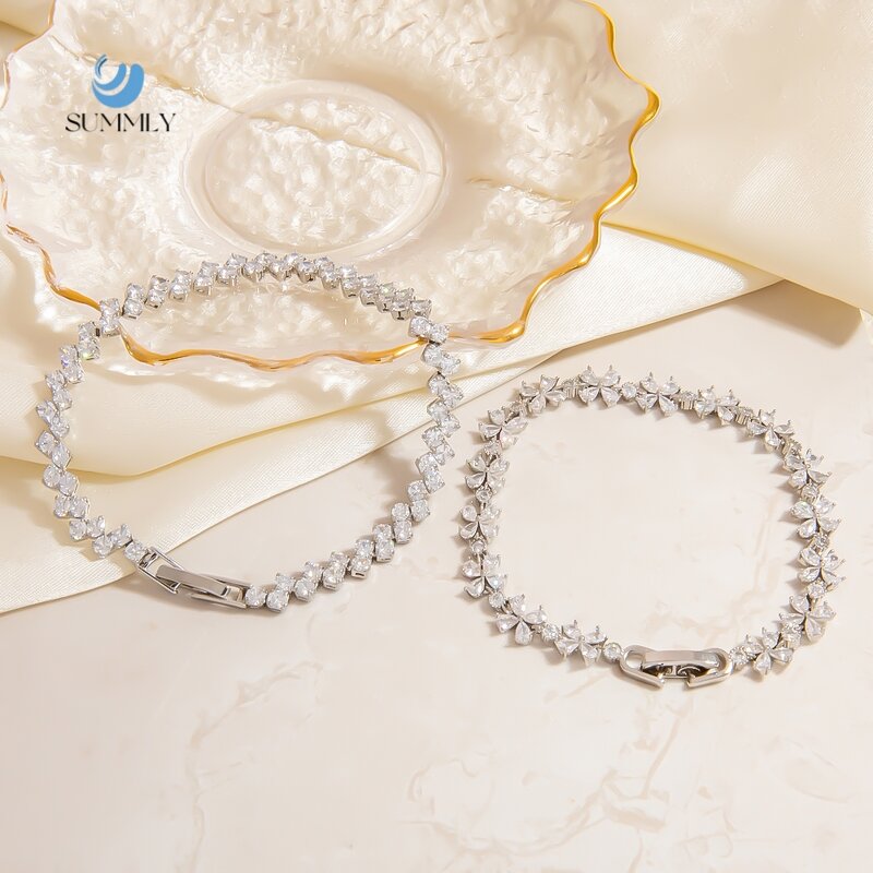 Natural Plant Bracelet Factory - Trends Wholesale Custom Inlay Zircon 18K Gold