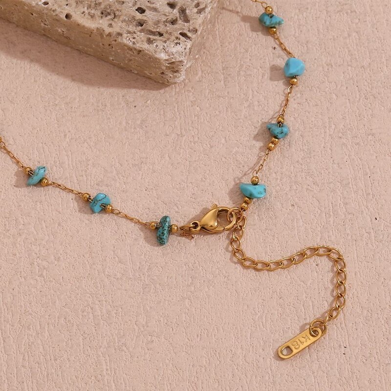 Turquoise Choker Manufacturer - Unisex 18K PVD Gold Plated Vintage Stainless