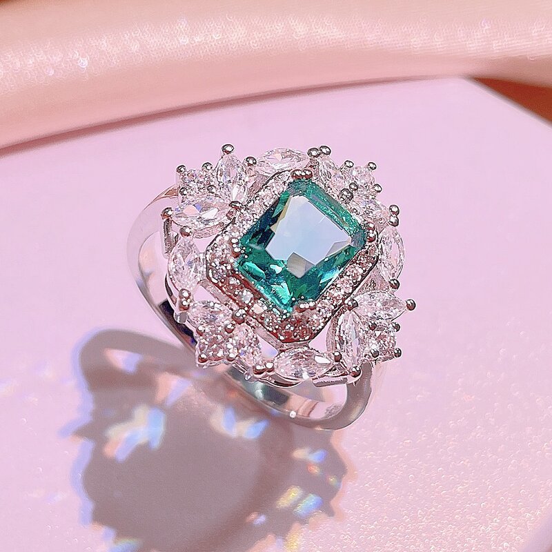 Emerald Jewelry Set Manufacturer - Vintage Unisex Simulated Pendant Ring Set