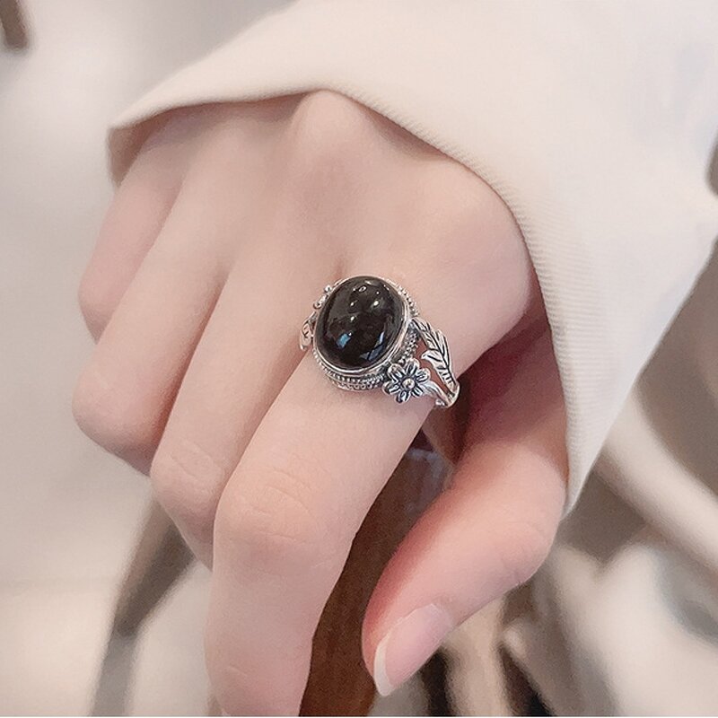 Flowers Leaves Ring Supplier - Vintage Retro 925 Sterling Silver Fine Jewelry