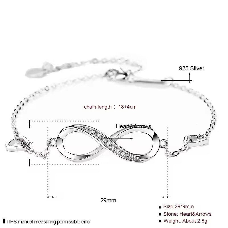Diamond Heart Bracelet Factory - Vintage 925 Silver Unlimited Bangles Gift